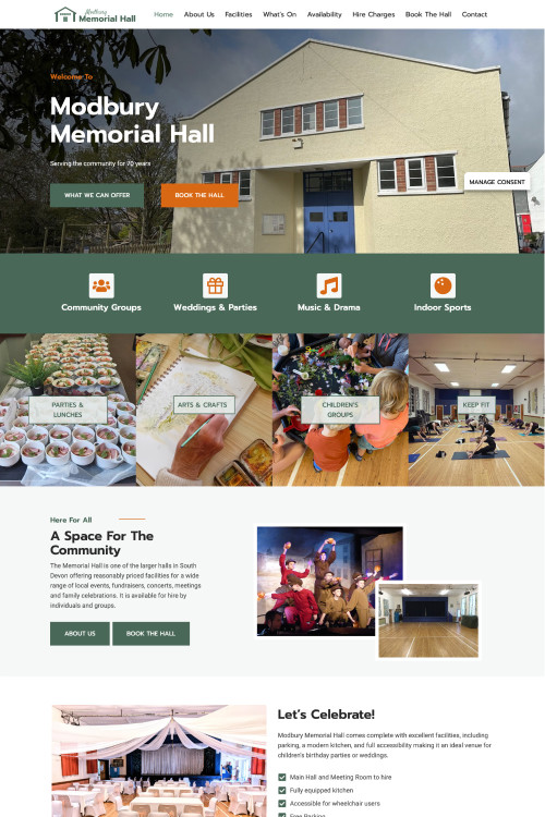 Modbury Events Modbury Memorial Hall - I Make Websites