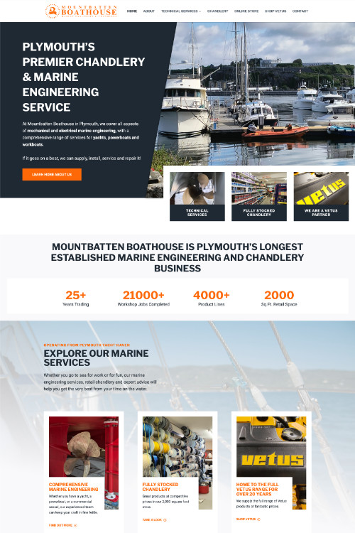 Mountbatten Boathouse Plymouth marine engineering website