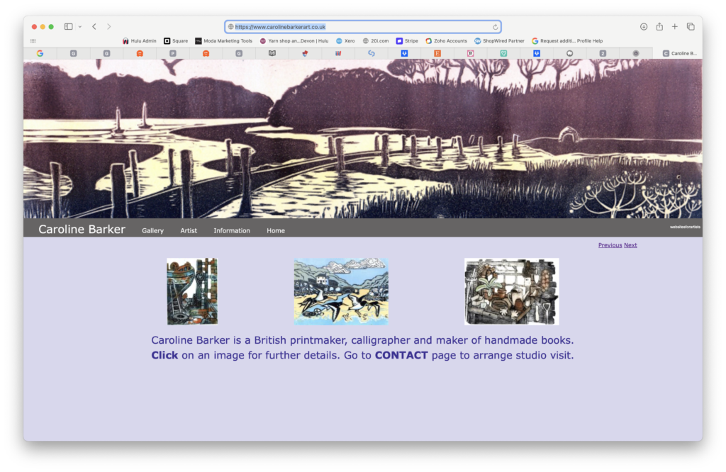 Caroline's old website
